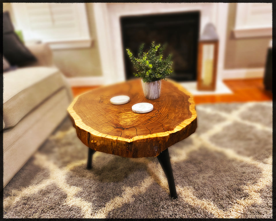 Custom wood and steel coffee table from Grand Junction, Colorado